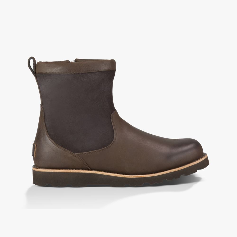 Bottes Hautes UGG Hendren Homme Chocolat Soldes 317DOSUL